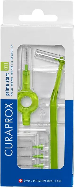 CURAPROX - Interdentalbürste Set prime start, Gr. 011, 5 Stk., 5 Stücke,  Grün