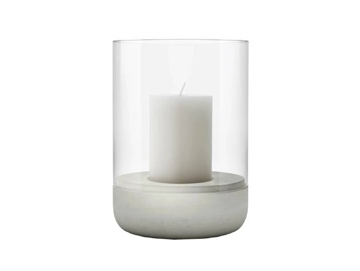 Blomus - Calma Windlicht, Ø 15 cm, klar / hellgrau