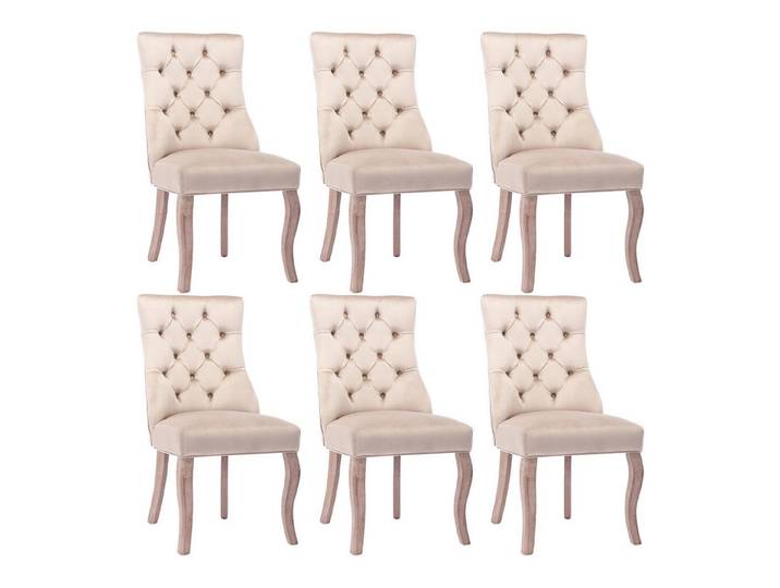 OKWISH Esszimmerstuhl Set Samt Wohnzimmerstuhl Polsterstuhl (6 St)