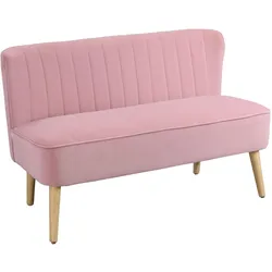 2-SITZER-SOFA mit verstellbaren Fußpolster Pink
