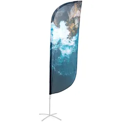 Beachflag Alu Paddelform 165cm Druck Öko