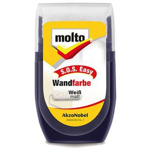 Molto Wandfarbe S.O.S easy, weiß, Dispersionsfarbe, matt, 30ml