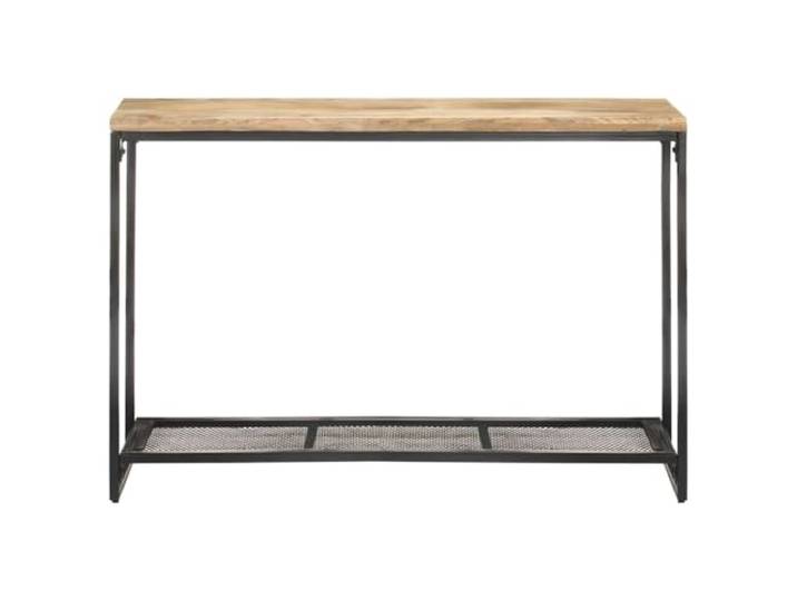 GKHPYURE Konsolentisch 110 x 35 x 75 cm Mango Massivholz Rohes Mangoholz, Lackierung, Beine aus schwarz pulverbeschichtetem Eisen, Ablage, Gerät