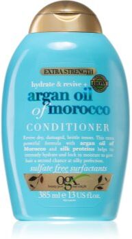 OGX Argan Oil Of Morocco Extra Strenght condicionador restaurador para cabelo danificado 385 ml. Argan Oil Of Morocco Extra Strenght