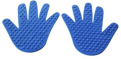 The Handy Homestead Kids Sensory Stepping Stones Balance Game For Coordination And Active Play blue Hand 2pcs