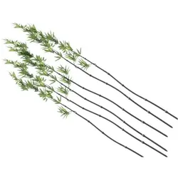 Europalms, Kunstpflanzen, Bambusstab mit Blättern, künstlich, 180cm, 6er Pack