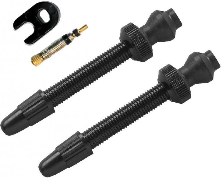 BARBIERI Coppia valvole tubeless  + spillo di ricambio 60mm