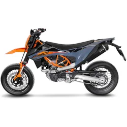 LeoVince Komplettanlage Edelstahl SBK NERO für KTM 690 SMC R / ENDURO / GAS GAS ES/SM 700 mit Katalysator