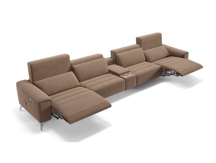 Lounge Sofa Stoff 4-Sitzer Kinosofa BELLA Relax
