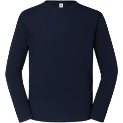 ICONIC 195 RINGSPUN PREMIUM LONG SLEEVE T | Langarm T-Shirt Herren & Damen – 100% Baumwolle, Hochwertig & Bequem, Ideal für Alltag & Druck, deep navy, S