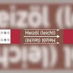 Rohrleitungskennzeichen Heizöl (leicht) - 33000x105 mm Folie selbstklebend