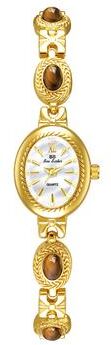 DynamicDeals Gold Bracelet Amber Jewelry Quartz Oval Wristwatch For Women, Luxury Elegant Ladies Watch, Retro Fashion Style white