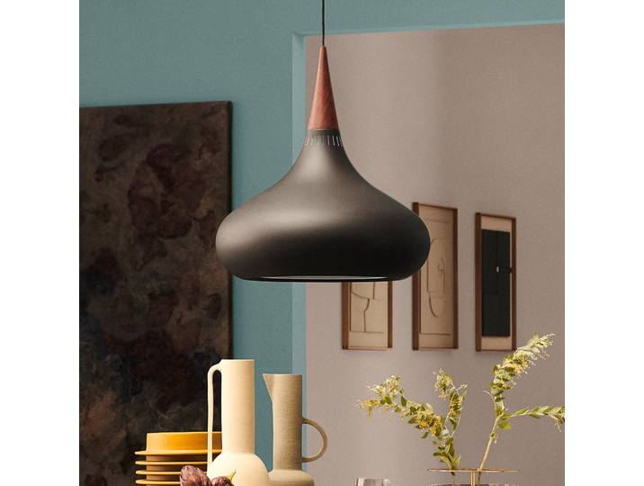 Orient Schwarz P2 Pendelleuchte 3m Kabel - Fritz Hansen Orient P2 - Wohnzimmer - Design - Metall - Einflammig