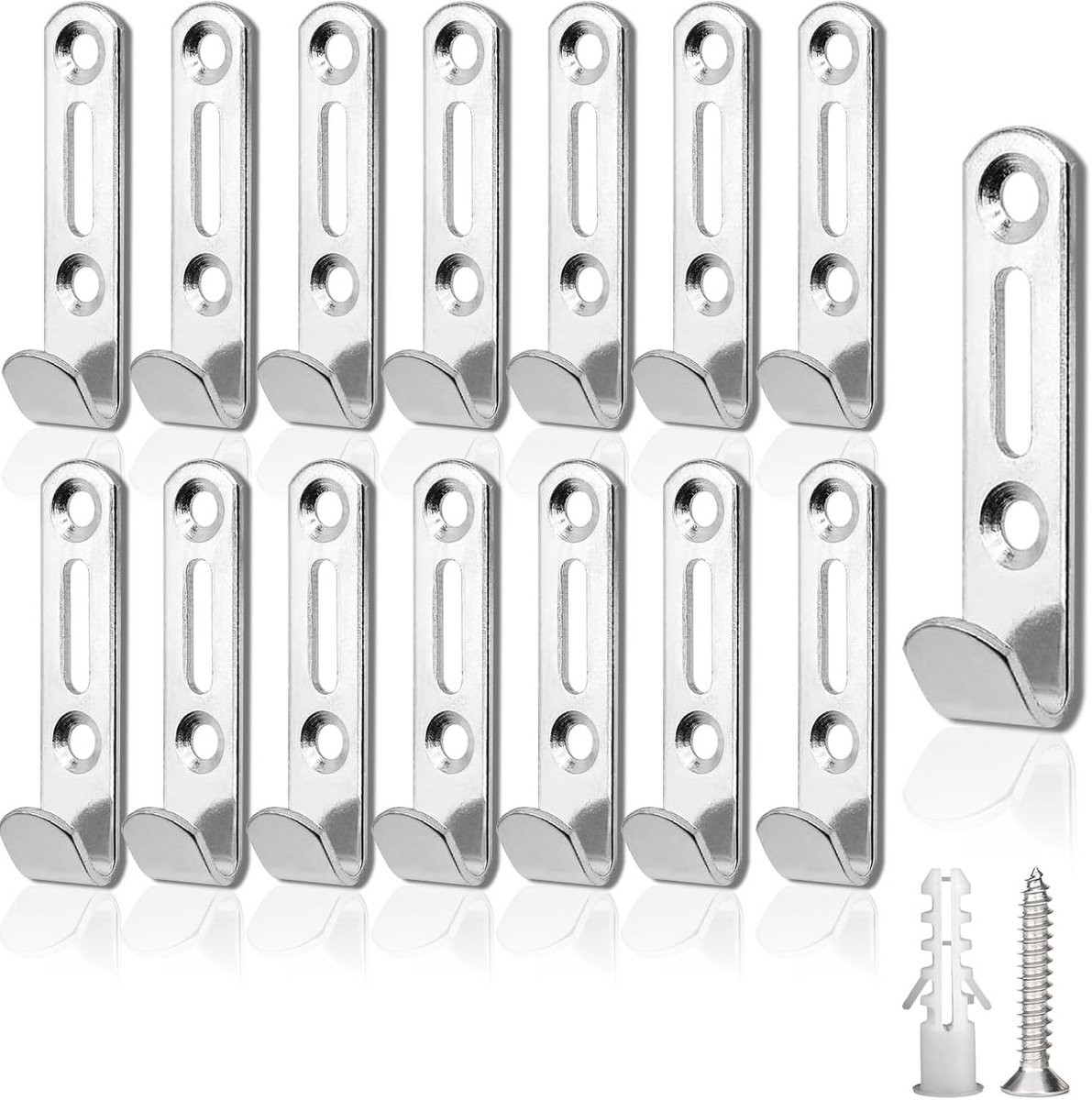 20 stuks Dekzeilhaken Bevestigingshaken voor Aanhangnet - Robuuste Spanhaken 54 x 12 mm