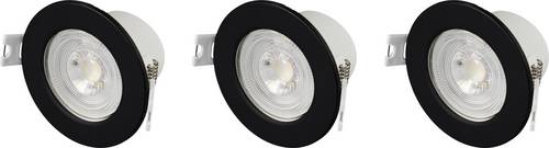 Sygonix SY-6418012 LED-Einbauleuchte 3er Set LED LED 5.5W Schwarz