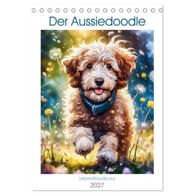 Der Aussiedoodle - Lebensfreude pur (Tischkalender 2027 DIN A5 hoch), CALVENDO Monatskalender