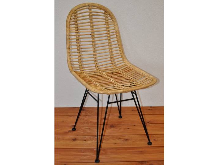 Rattani Rattanstuhl Rattanstuhl, Rattansessel Luz honigfarben, Rattan + Metall