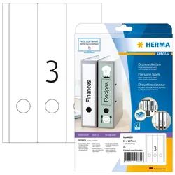 HERMA Inkjet Ordneretiketten A4 61x297 mm weiß Papier matt 75 St.