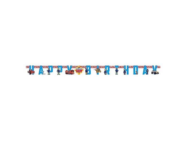 Amscan 9912962 - slinger brandweerman Sam, 180 x 15 cm, papier, verjaardagsdecoratie