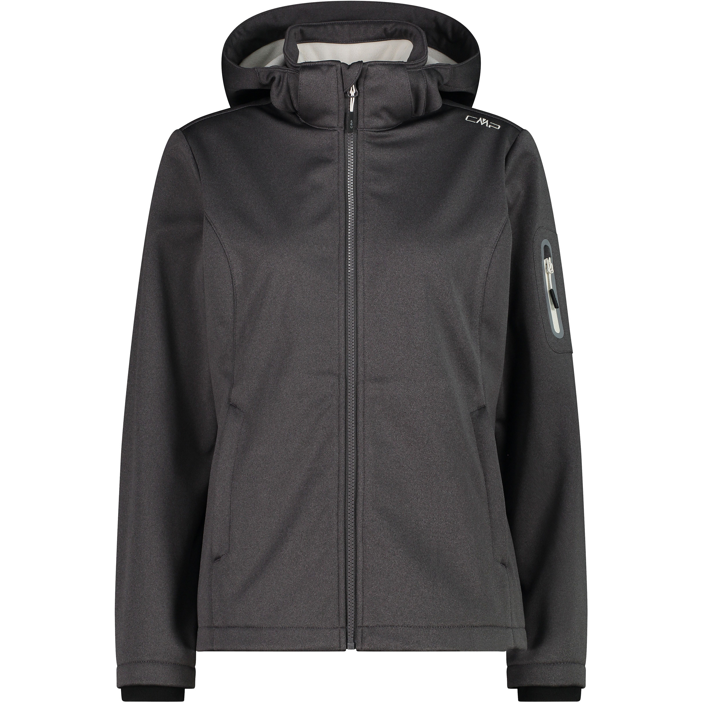CMP Soft Melange Damen Softshelljacke grau Größe S Trekking Wasserabweisend Wasserabweisend