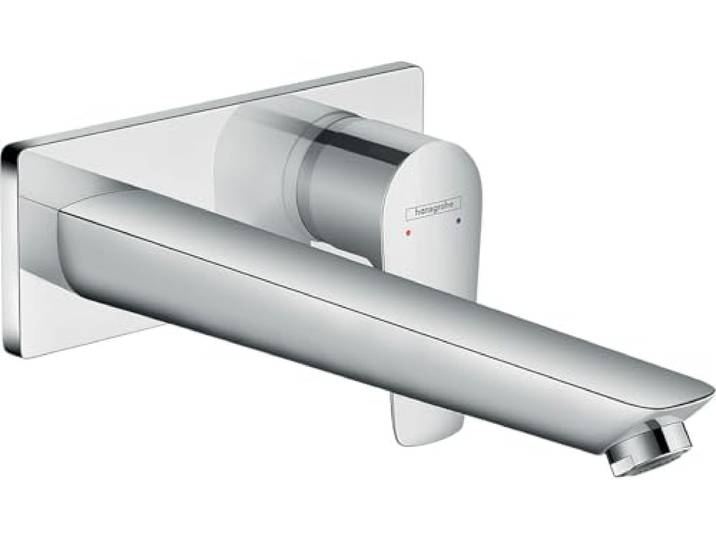 hansgrohe Talis E Mitigeur de lavabo encastré mural\, bec 225mm\, bonde à écoulement libre\, chromé\, 71734000