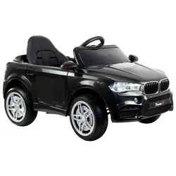 Kinderfahrzeug HL1538 Schwarz Ledersitz EVA-Reifen Multifunktionslenkrad Auto