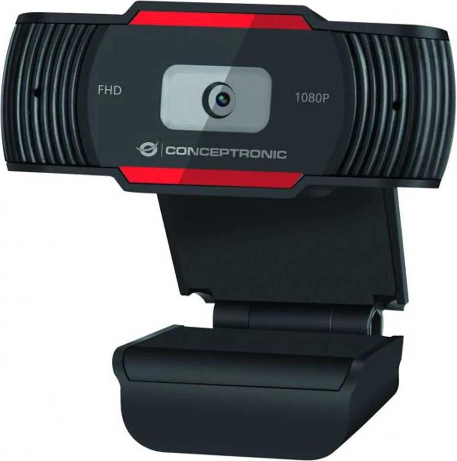 Conceptronic Amdis Webcam - 1080p - USB - Zwart
