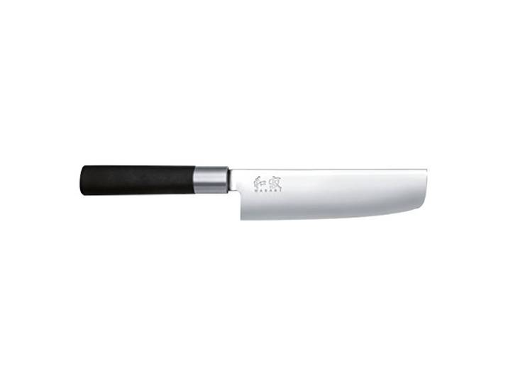 Kai Wasabi Black Nakiri, Messer, Hackmesser, Gemüsemesser, Küchenmesser, Edelstahl, 16.5 cm, 6716N