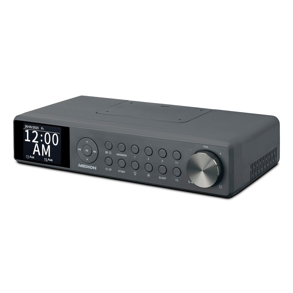 Medion Life P66750 Bluetooth DAB+, PLL, UKW Radio Uhr (Grau) 50073513