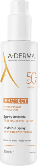A-Derma Protect Spray Invisível FPS50+ 200ml