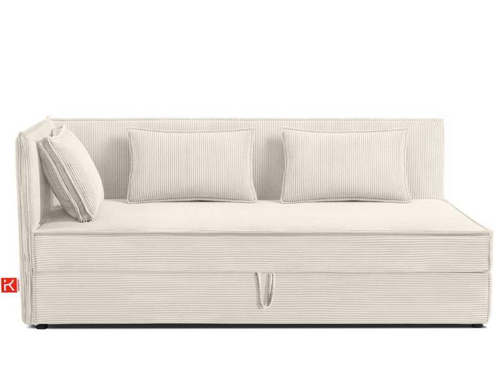 KONSIMO® Boxspringbett ROTI Daybett, Tagesbett, Jugendbett, 90 cm x 200 cm (1-Person Boxspringbett), hergestellt in der EU, inklusive Kissen, mit großem Bettkasten