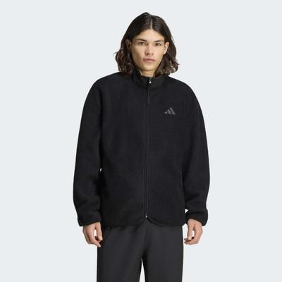Outdoorjacke ADIDAS SPORTSWEAR "CITY TECH 3-STREIFEN, DURCHGEHENDER REISSVERSCHLUSS", Herren, Gr. L, schwarz, Obermaterial: 100% Polyester, Jacken Outdoorjacke, mit sportlichem Stil, für Erwachsene, aus Polyester