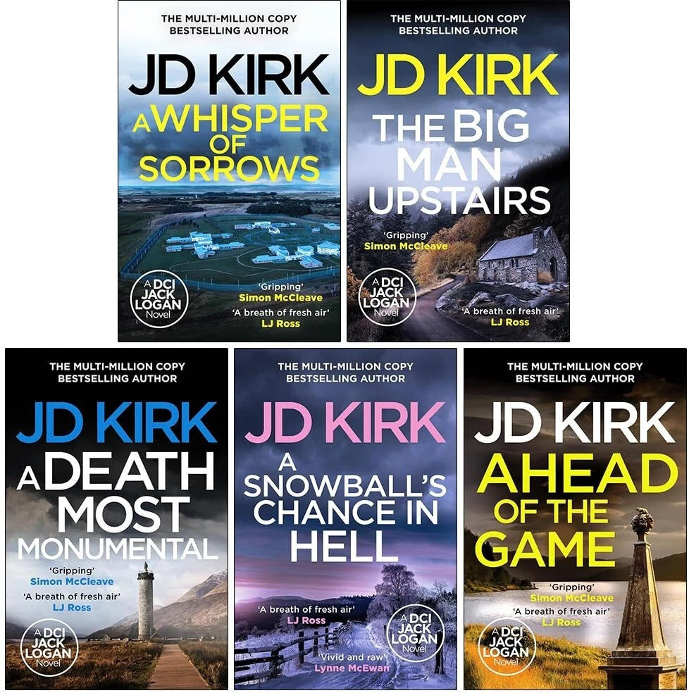 Canelo Crime DCI Logan Crime Thrillers 6-10 by JD Kirk - 5 Book Paperback Set - Scottish Detective Crime Fiction Collection