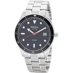Boccia 3664-06 Herrenuhr Titan 10 bar Schwarz