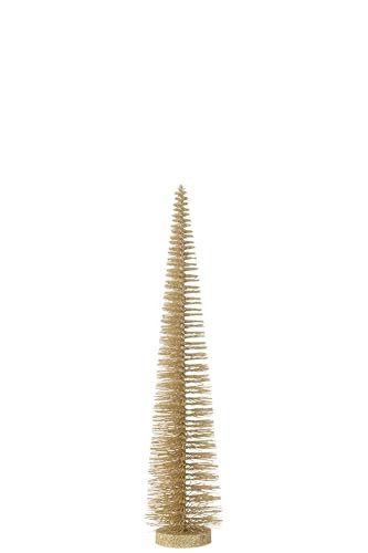 J-Line Decoratieve Kerstboom met Goud Glitter - Lichtgoud - Medium