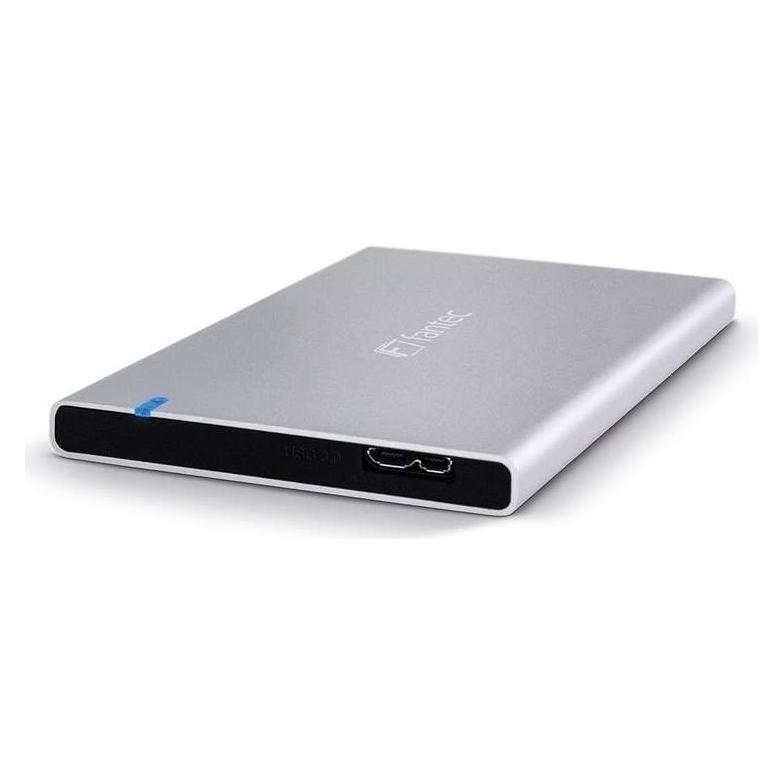 Fantec ALU-7MMU3 Externes 6,35cm 2,5Zoll SATA III HDD Gehaeuse mit 7mm Bauhoehe USB 3.0 UASP sandgestrah... (2.5") (1784)