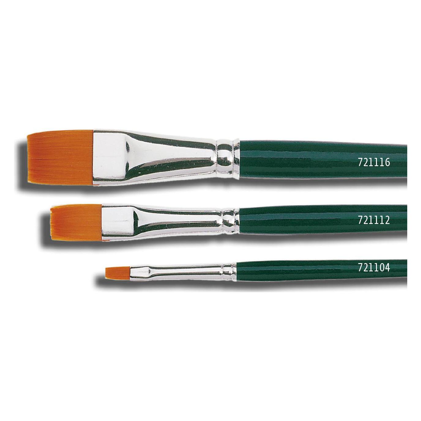 Kreul Haarpinsel Hobby Line BASIC, Nylon, flach, Gr. 0 (7 mm) (721100)
