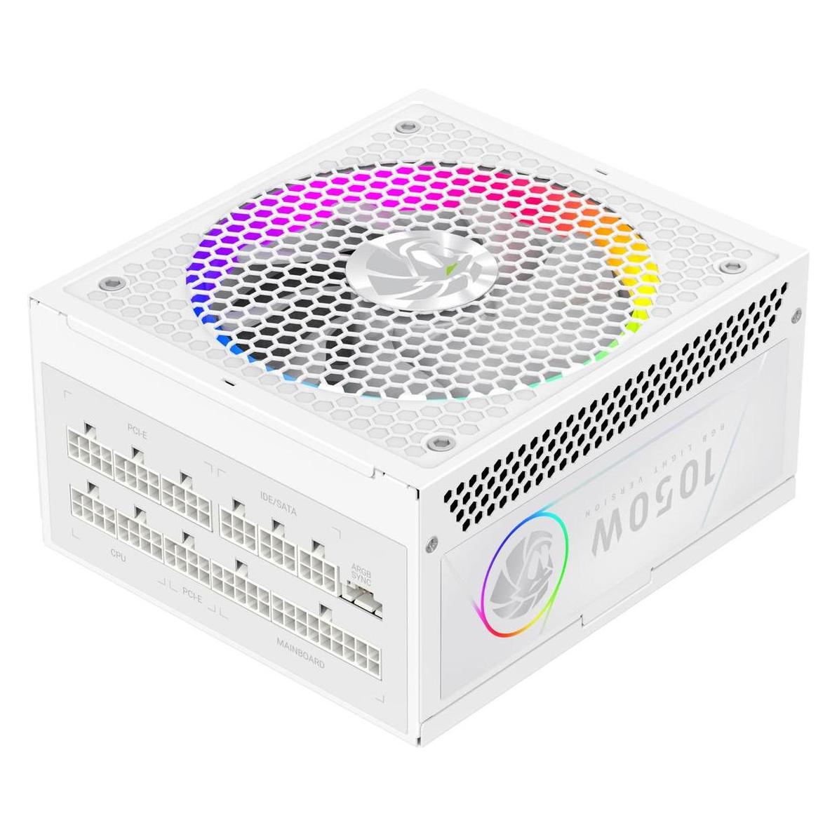 GameMax Zasilacz Power Supply, 80 PLUS, Gold | RGB 1050G WH | 1050 W (1050 W) (RGB 1050G WH)