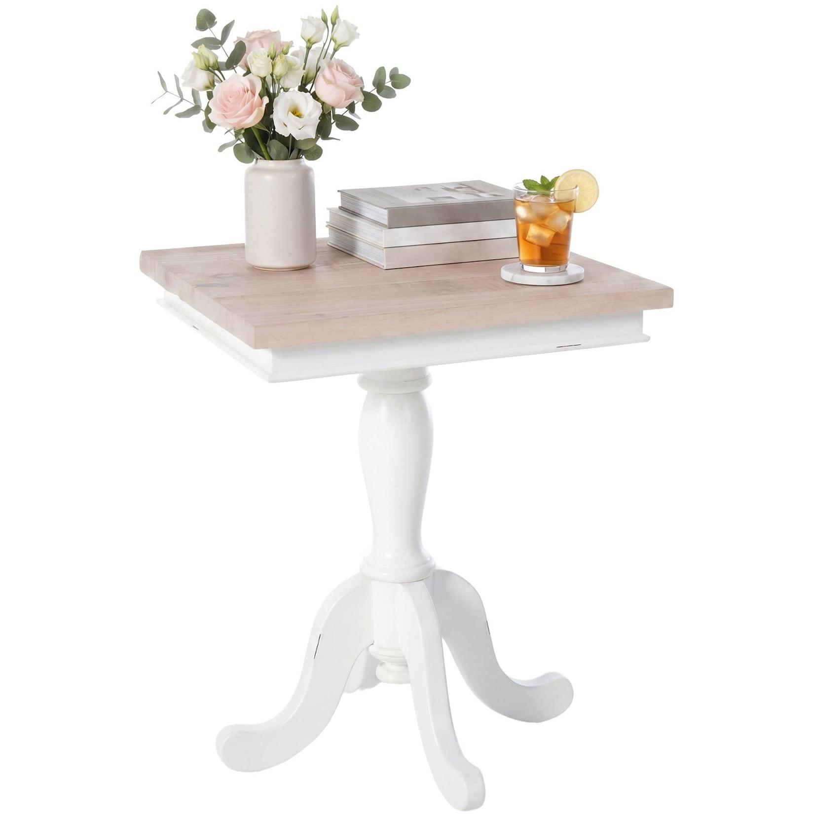 CLP Beistelltisch Lorne 50 - Farbe: natur/weiß, Größe: 50 cm