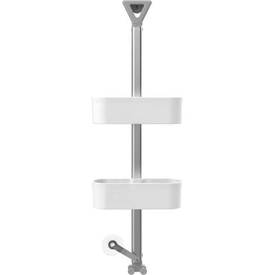 Duschregal BISCHOF "Sida", silber (silbern), B:24cm H:77cm T:9,5cm, Regale, mit 2 Ablagen