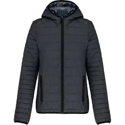 Kariban Leichte Damen Kapuzen Steppjacke Stepp-Jacke K6111 marl dark grey M
