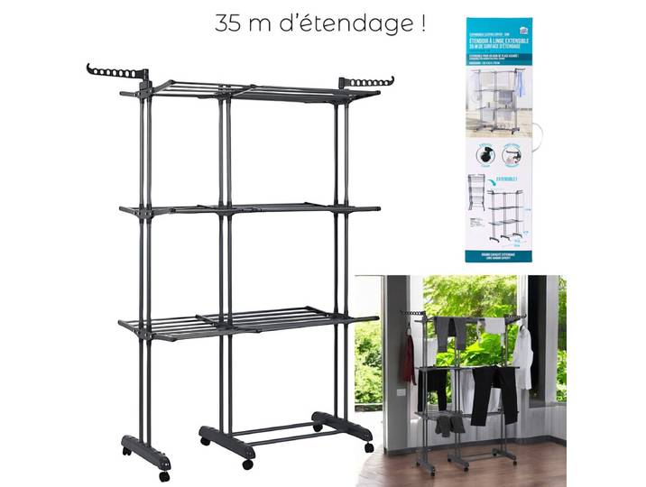ETENDOIR EXTENSIBLE 35M ETENDAGE 3 ETAGES M4