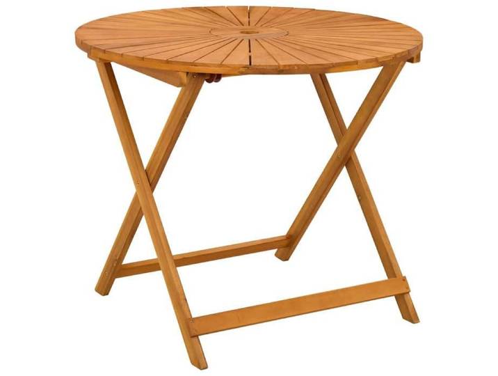 Table extérieure - Table de jardin pliante - - bois d'acacia massif - naturel - 75 cm - drainage intégré - pliable 7128924