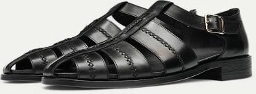 LightInthebox Premium Leather Fisherman Sandals with Buckle Detail - Stylish Choice for Outdoor Activities and Social Gatherings
