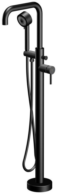 Steinberg Serie 100 Wannenarmatur 1001166S Ausladung 265mm, freistehende Montage, Matt Black