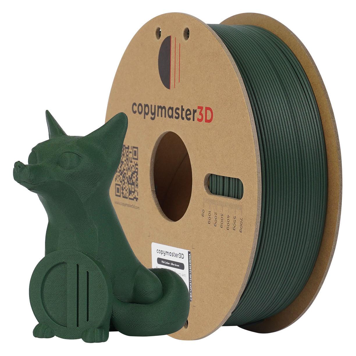 Copymaster3D PLA Carbon Filament für 3D Drucker, 1,75 mm, grün (PLA, 1300 g, 1.75 mm) (CM-CPLA-004-1-175)
