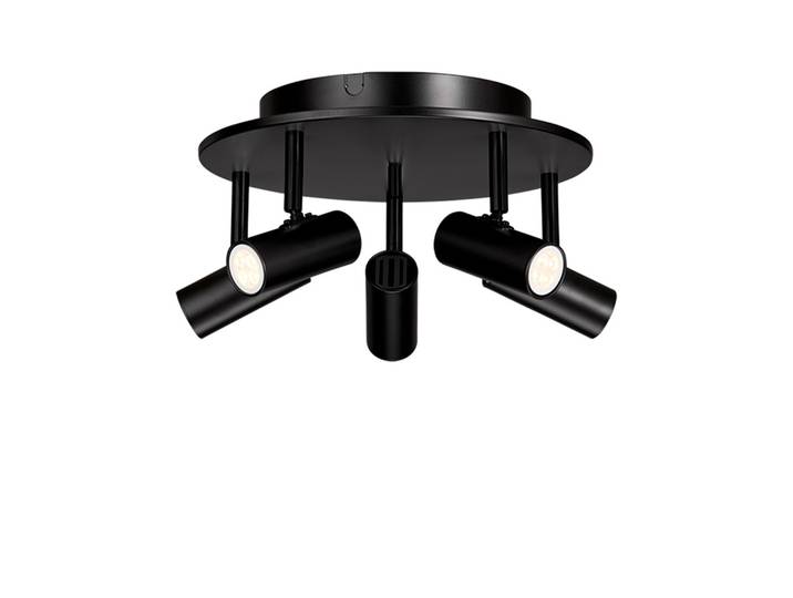 Cato 5-spot Plafonnier Mat Noir/Mat Noir - Belid - Salon / séjour