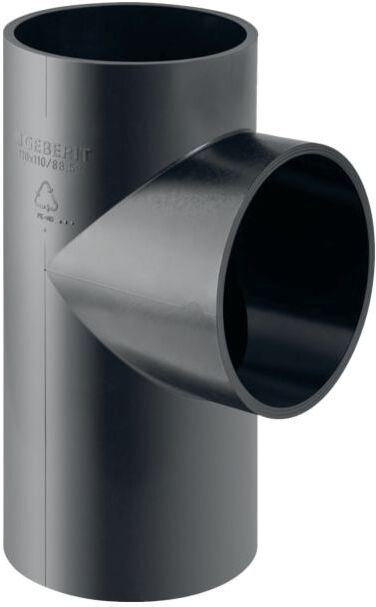 Geberit Pe Abzweig 367185161 DN 100/100, 88,5Grad, PE-HD