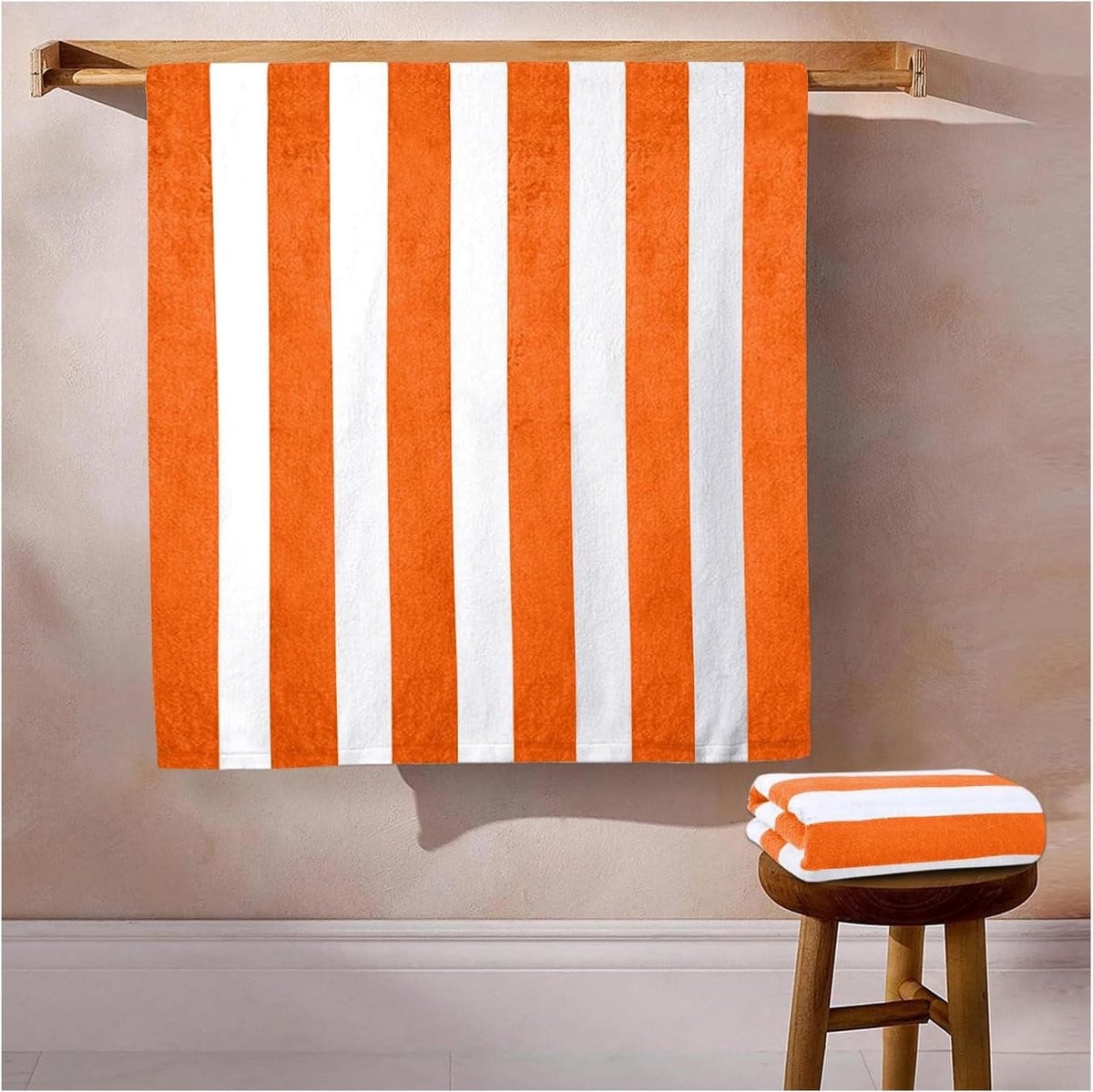 Oranje Strandlaken van Microvezel - Zandvrij en Lichtgewicht Stranddoek - 100 x 200 cm