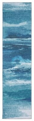 Vista Home Sunderland Abstract Sky Washable Blue/ Ivory Area Rug